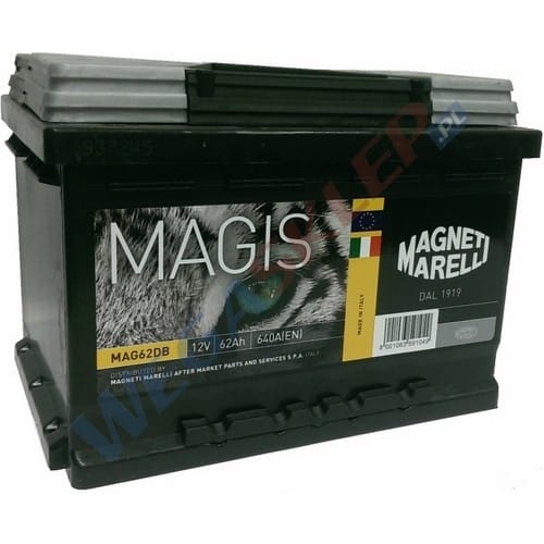 Zdjęcie miniatura produktu Akumulator 12V 62Ah 640A(EN) niski +Prawy MAG62DB