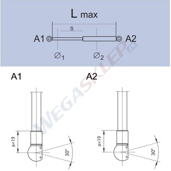 Zdjęcie miniatura produktu Sprężyna gazowa GS0831 Mazda 2 (B2W)