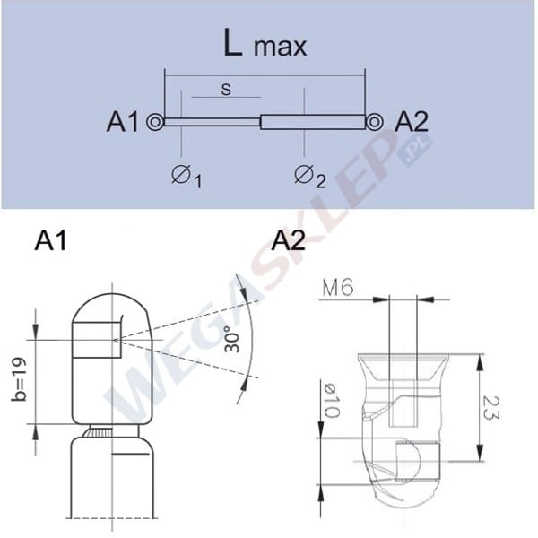Zdjęcie miniatura produktu Sprężyna gazowa GS0922 Hyundai H 1