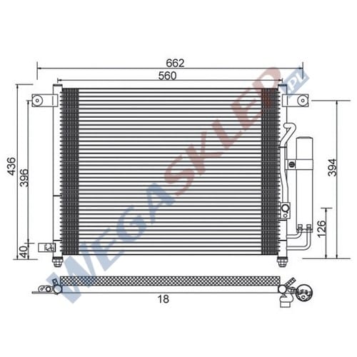 Zdjęcie produktu Skraplacz Magneti Marelli BCQ013 Chevrolet Aveo, Kalos Daewoo Kalos