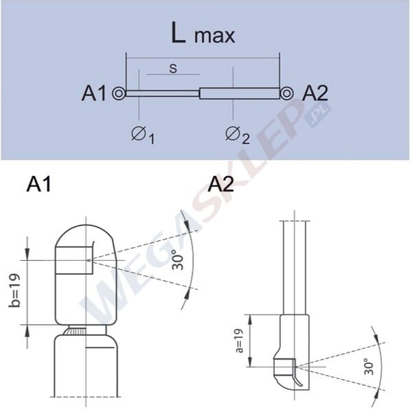 Zdjęcie produktu Sprężyna gazowa GS0953 Hyundai Atos Prime (Mx)