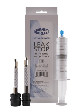 Uszczelniacz uniwersalny do hybryd/EV/R134a/R1234yf PAG w strzykawce 6ml - + 2 adaptery R134a/R1234yf